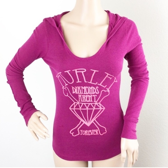 Hurley Diamonds Aren't Forever cranberry hoodie - Picture 1 of 8